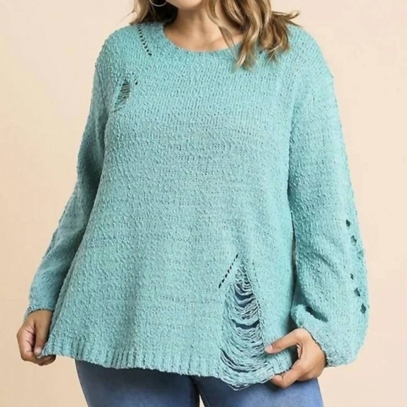 Umgee distressed sweater 1XL - Picture 1 of 4